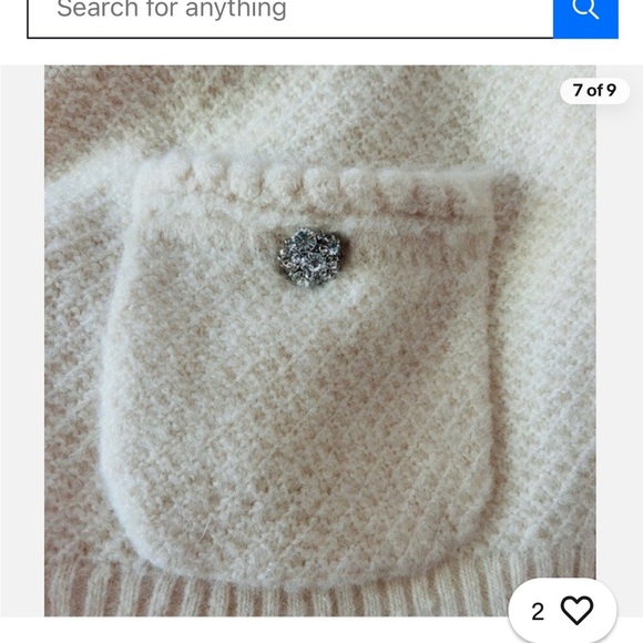 J.Crew Odette Sweater Lady Jacket with Jewel Buttons Size Large BV762 - Picture 4 of 9